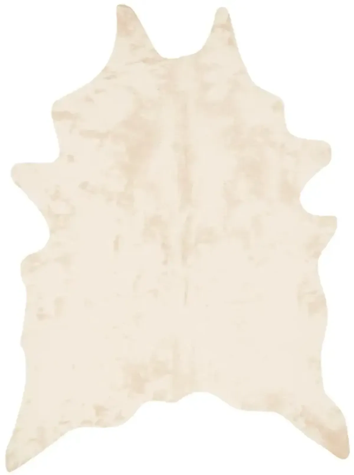 Xyra Rustic Lodge Ivory Faux Hide Rug - 3'10"x5'
