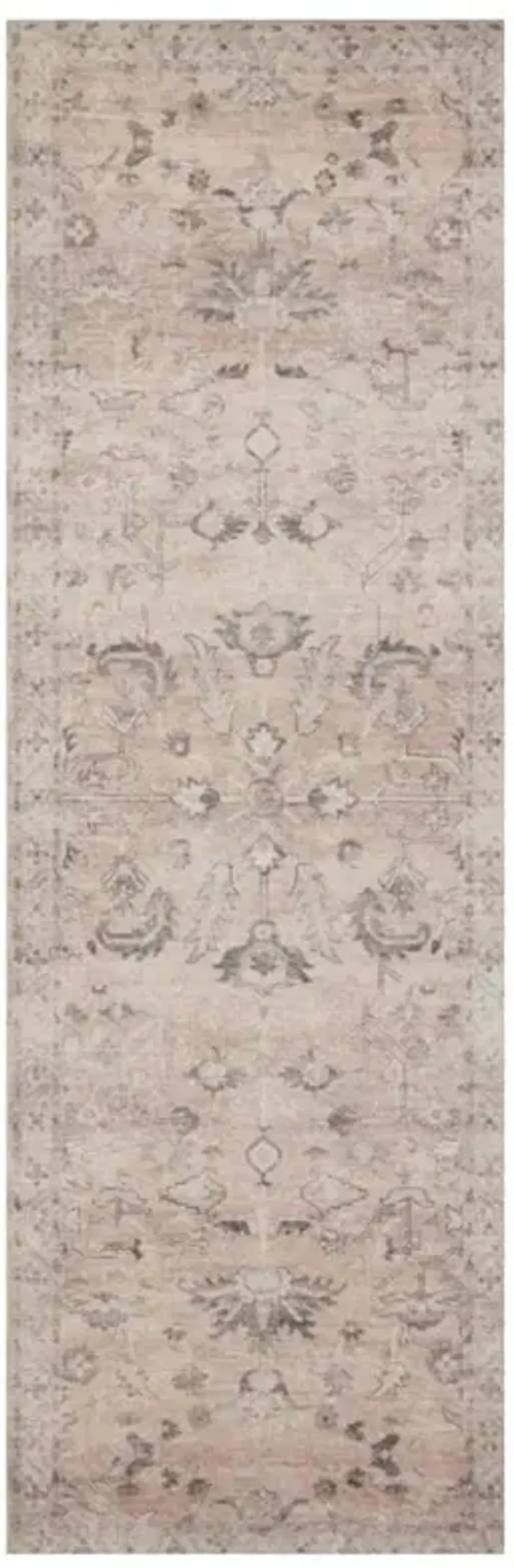 Gavriel Global Bazaar Blush Pink Floral Patterned Rug - 2'x5'