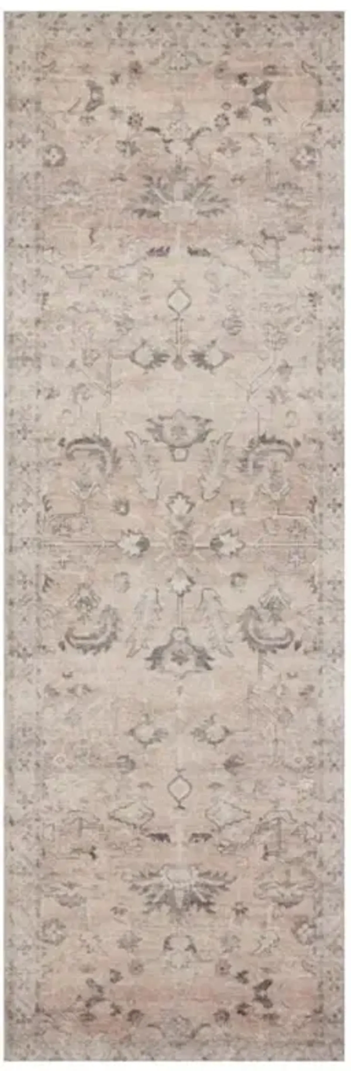 Gavriel Global Bazaar Blush Pink Floral Patterned Rug - 2'6"x7'6"