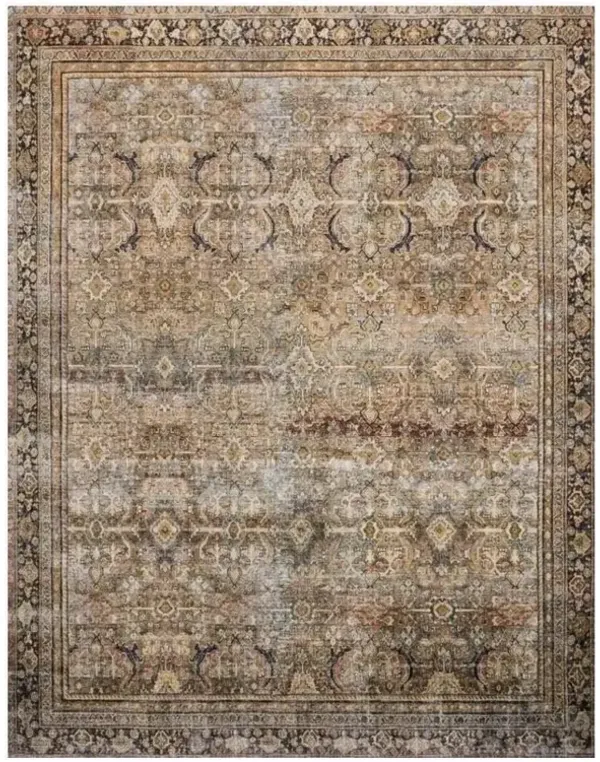 Zethan Global Bazaar Olive Brown Patterned Rug - Sample