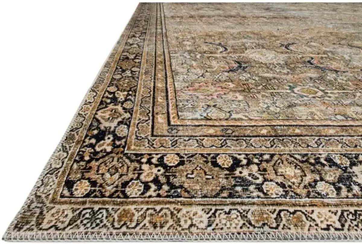 Zethan Global Bazaar Olive Brown Patterned Rug - 7'6"x9'6"