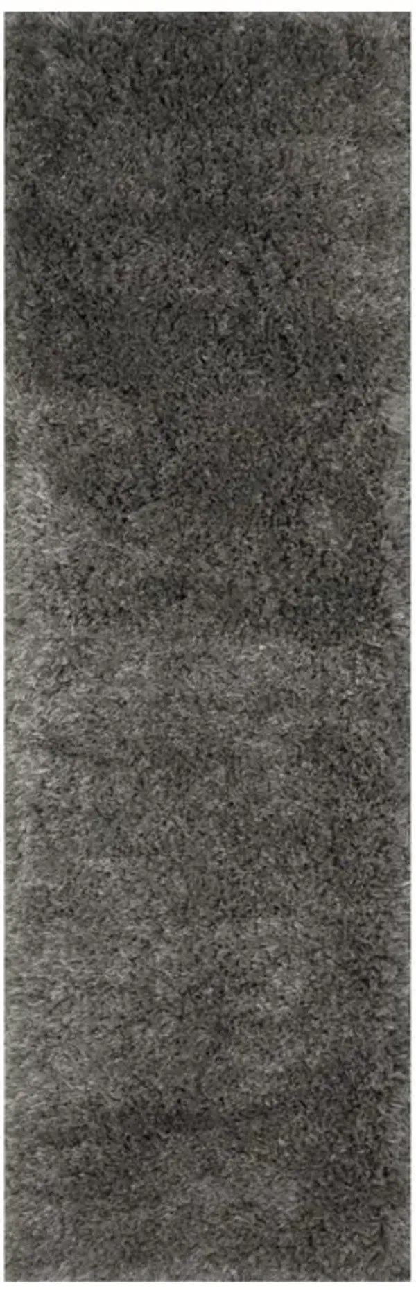 Halric Modern Classic Black Shag Rug - 2'3"x7'6"
