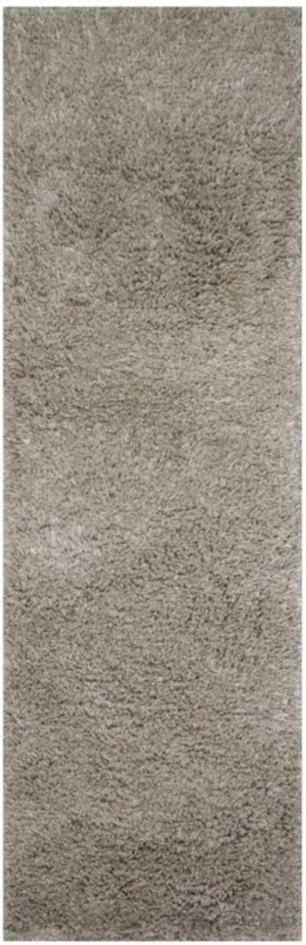 Halric Modern Classic Taupe Brown Shag Rug - 2'3"x7'6"