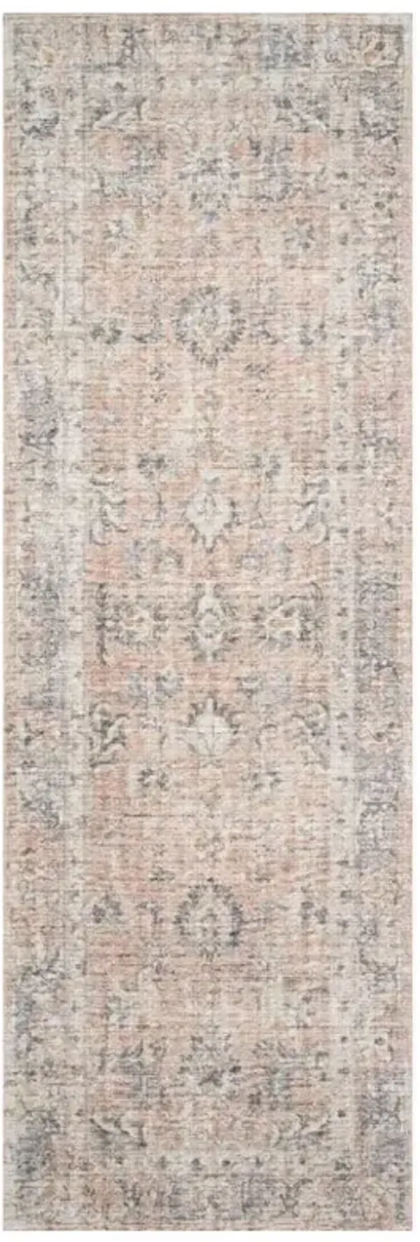 Lysanth Global Bazaar Blush Pink Floral Patterned Rug - 2'3"x3'9"