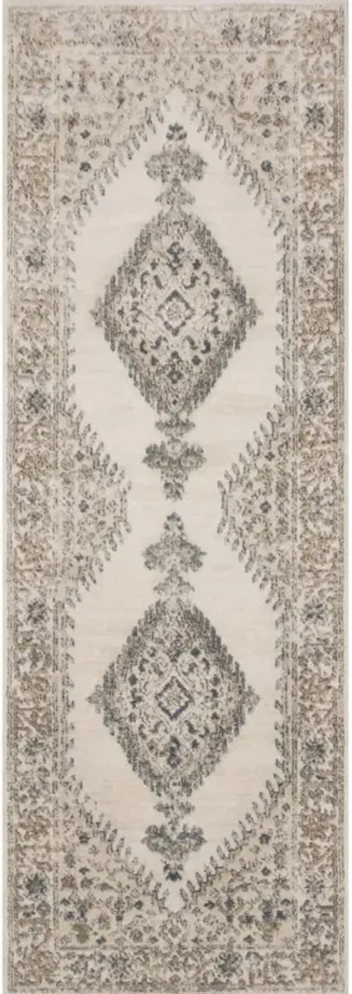 Ulandra French Country Brown Floral Patterned Rug - 5'3"x7'6"