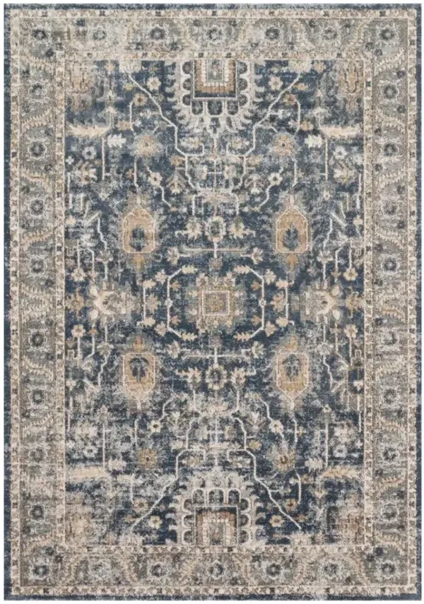Ulandra Global Bazaar Blue Patterned Rug - 5'3"x7'6"