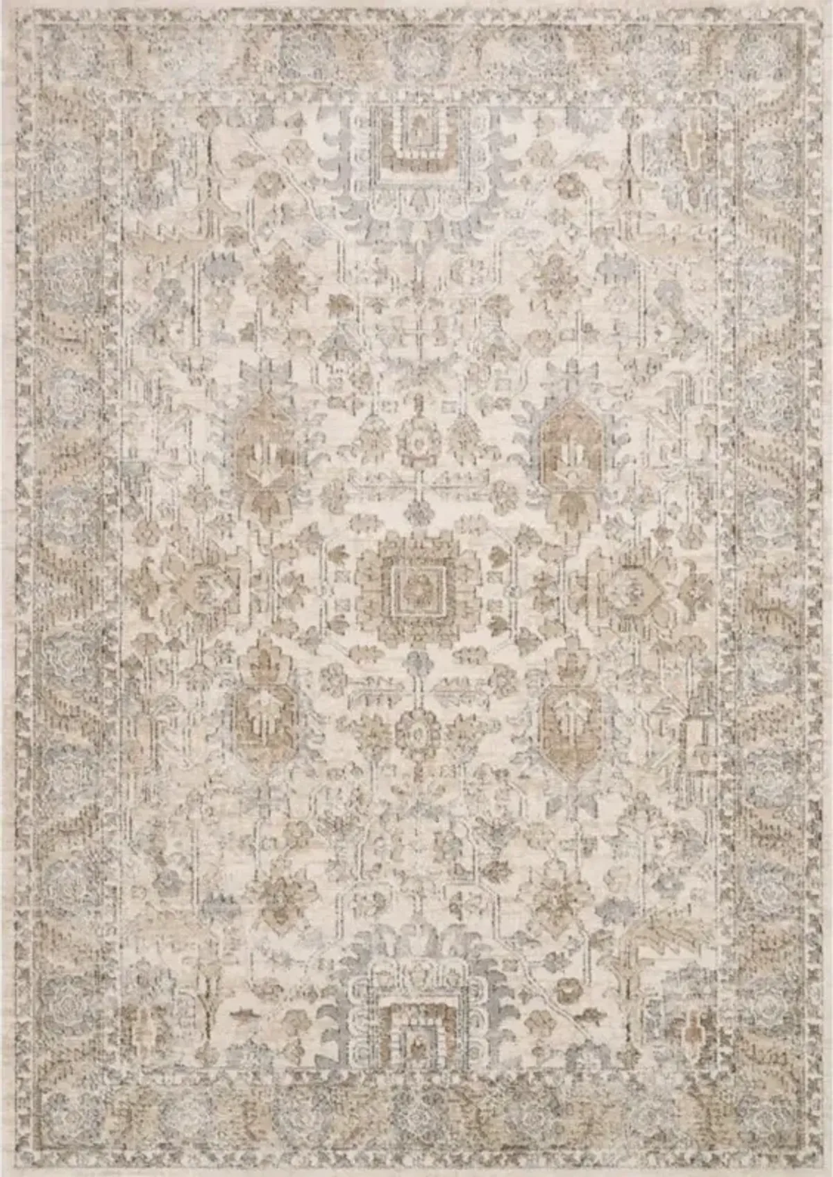 Ulandra Global Bazaar Beige Patterned Rug - 2'8"x10'6"