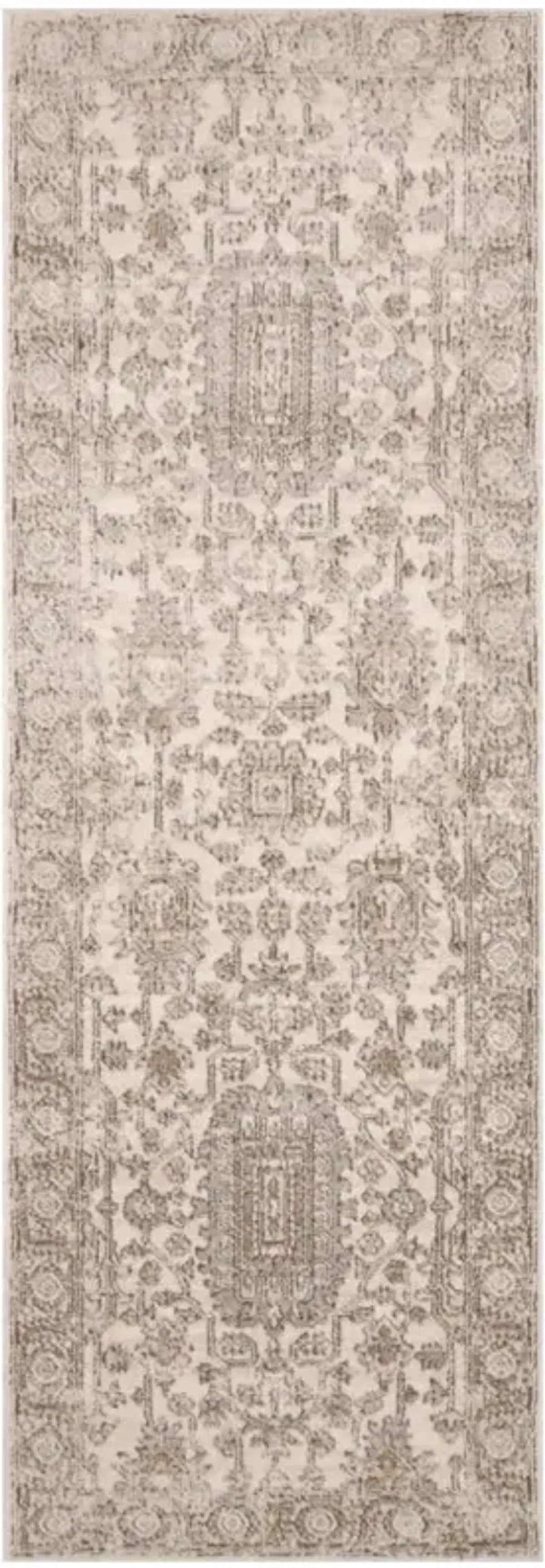 Ulandra Global Bazaar Beige Patterned Rug - 2'8"x10'6"