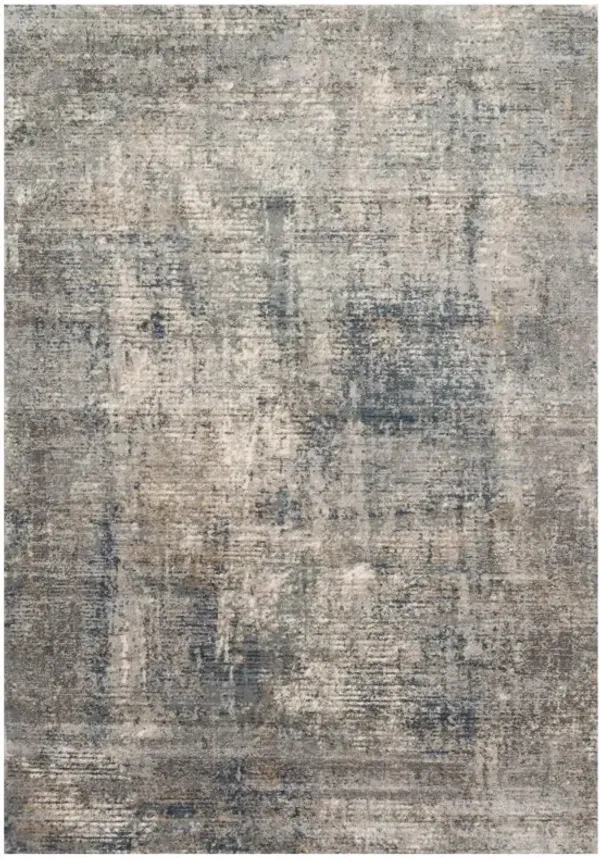 Ulandra Modern Classic Grey Blue Abstract Patterned Rug - 3'4"x5'7"