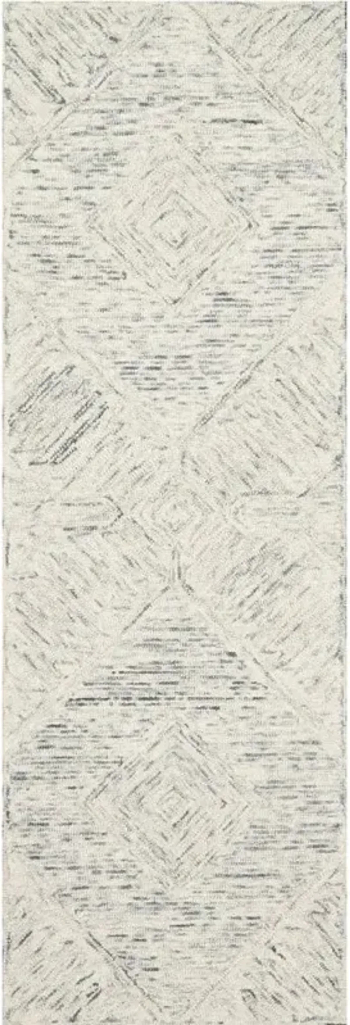 Iloria Modern Classic Ivory Wool Geometric Patterned Rug - Sample
