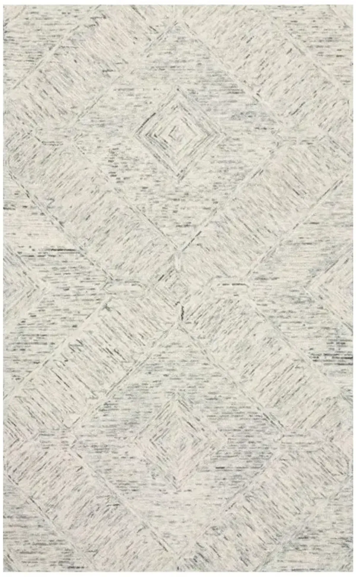 Iloria Modern Classic Ivory Wool Geometric Patterned Rug - Sample