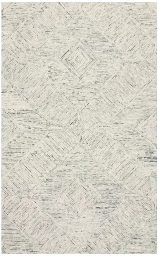 Iloria Modern Classic Ivory Wool Geometric Patterned Rug - Sample