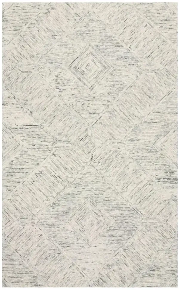 Iloria Modern Classic Ivory Wool Geometric Patterned Rug - 3'6"x5'6"