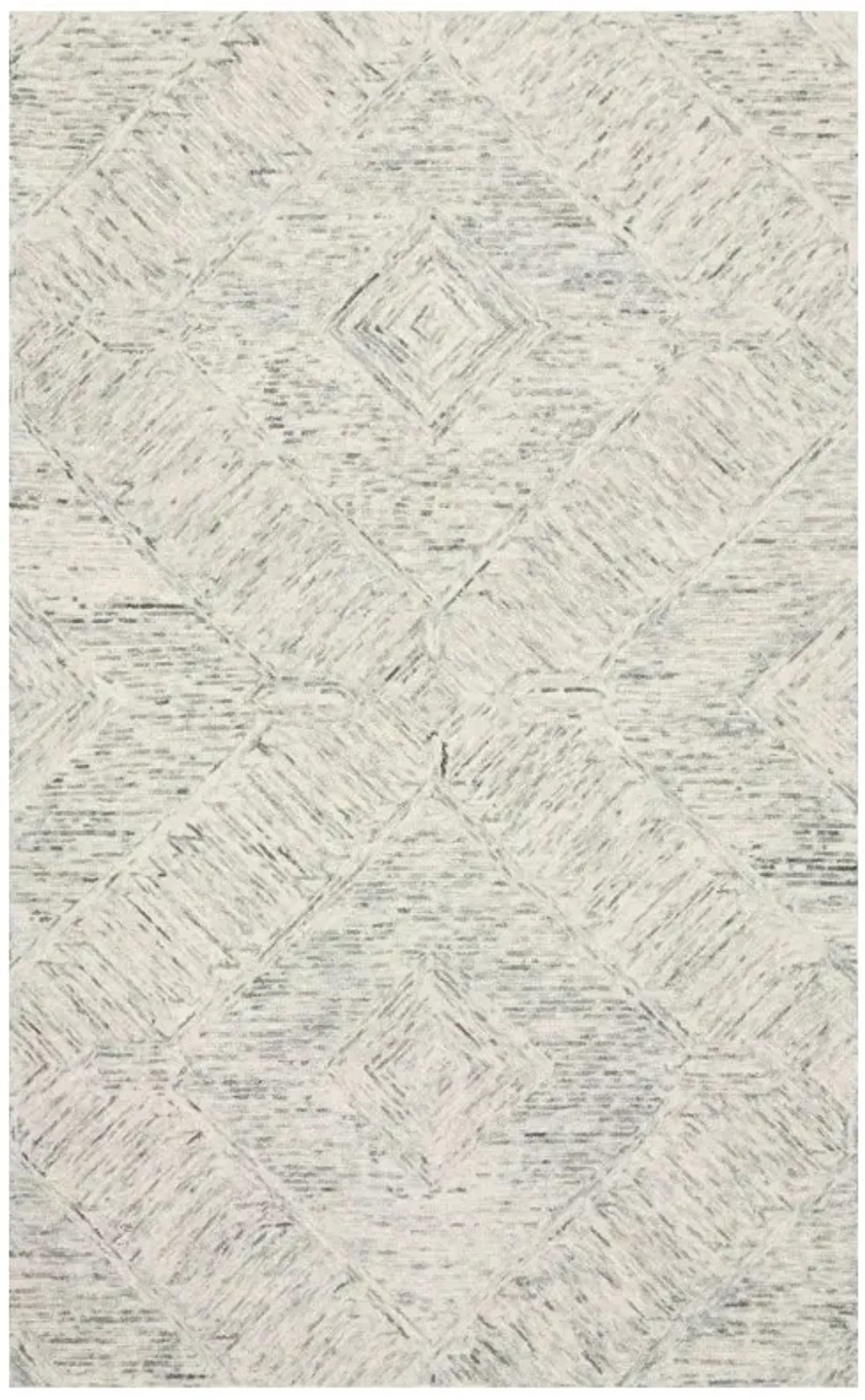 Ziva Modern Classic Ivory Wool Geometric Patterned Rug 79 X99 Kathy Kuo ...
