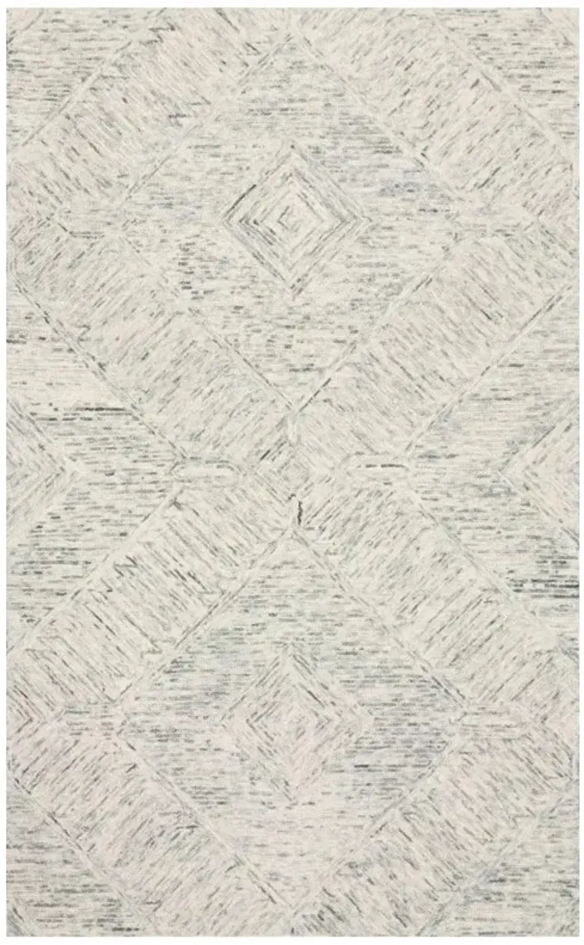 Iloria Modern Classic Ivory Wool Geometric Patterned Rug - 7'9"x9'9"