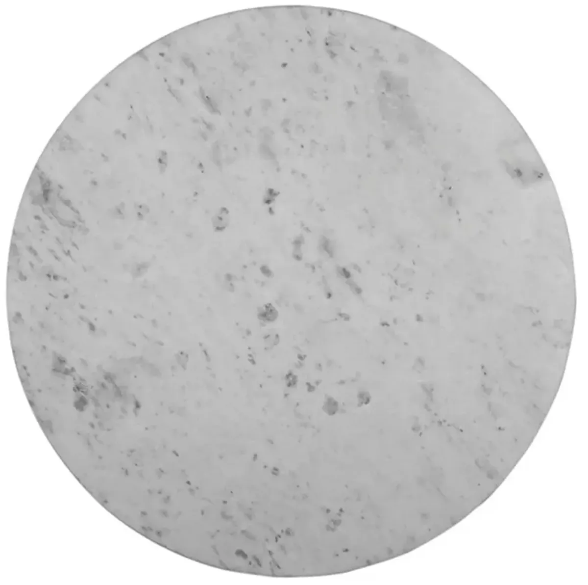 Aurora Hollywood Regency White Marble Brass Pedestal Round Dining Table - 47"W