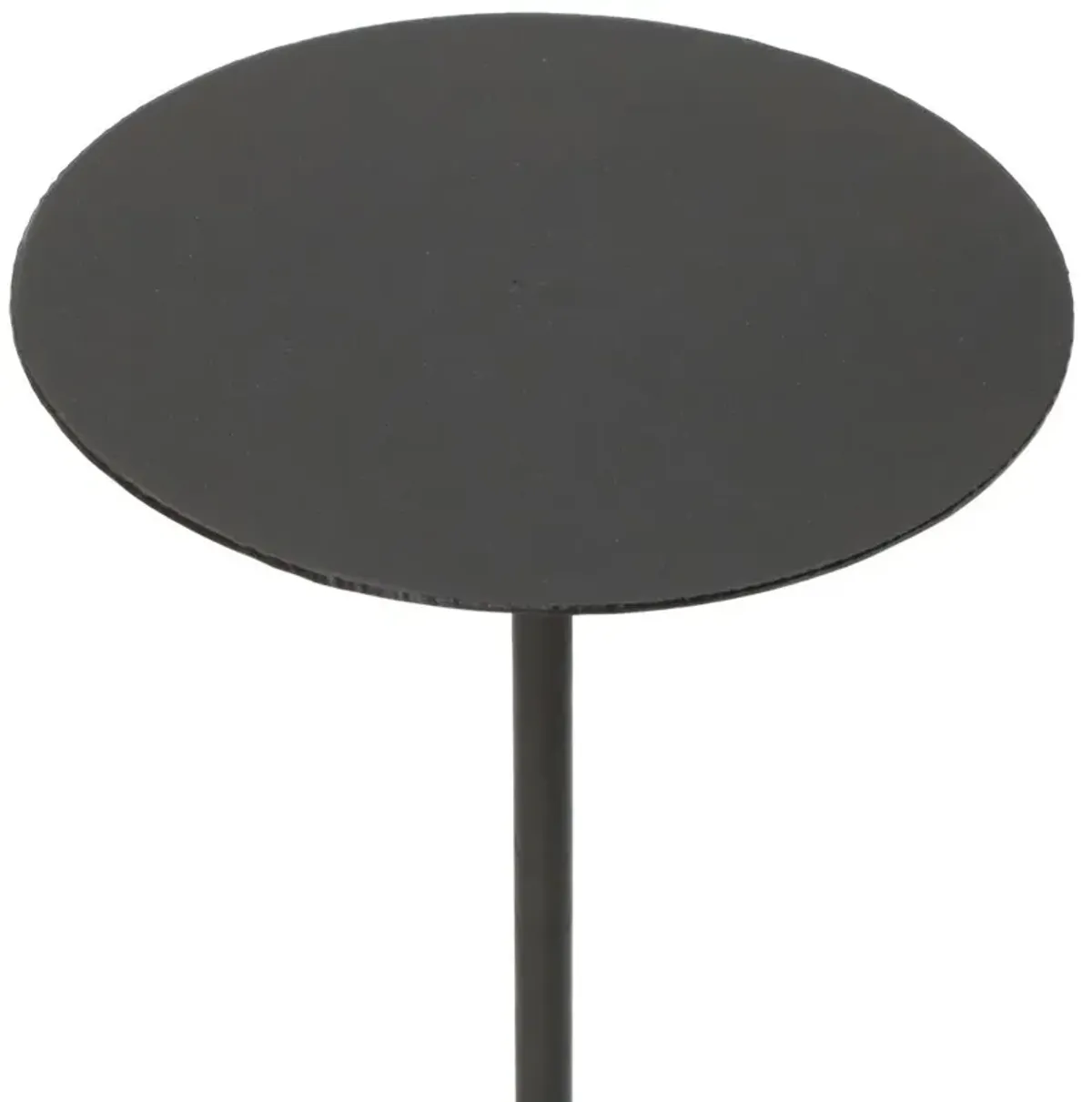 Sierra Industrial Loft Black Mild Steel Cylinder Base Side Drink Table