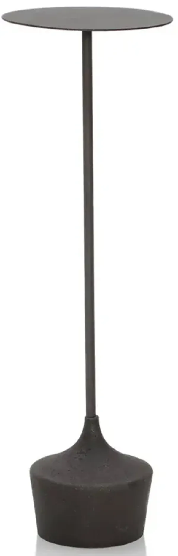 Sierra Industrial Loft Black Mild Steel Cylinder Base Side Drink Table