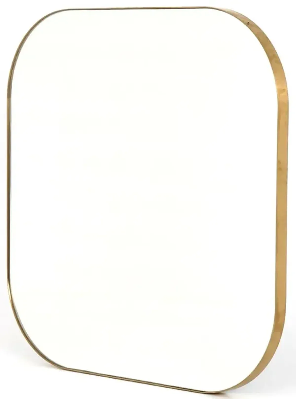 Ian Modern Classic Gold Stainless Steel Square Wall Mirror - Large