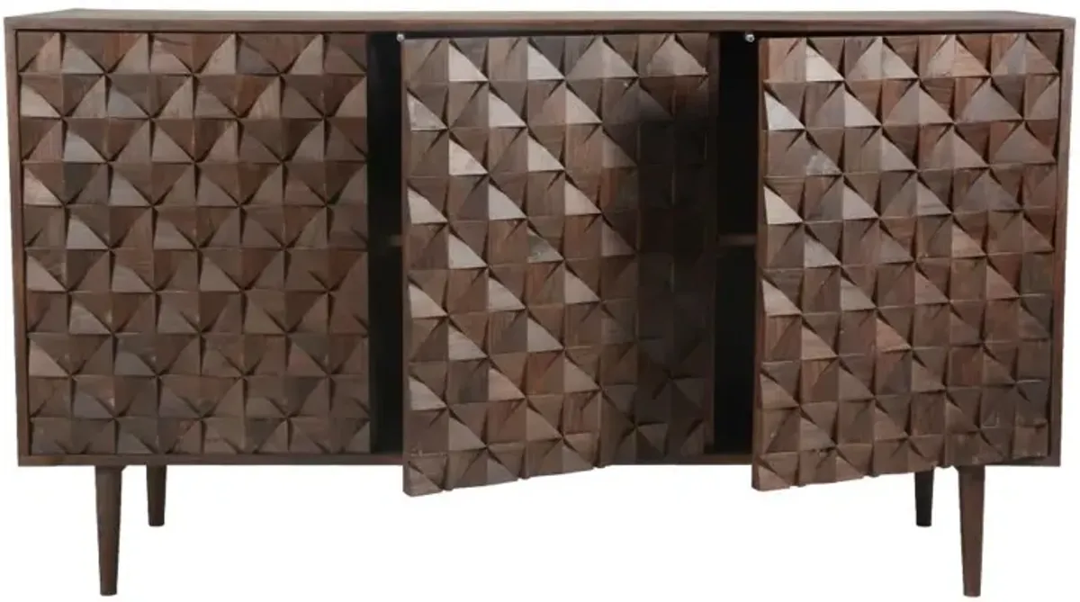Clark Rustic Lodge Brown Wood Sideboard