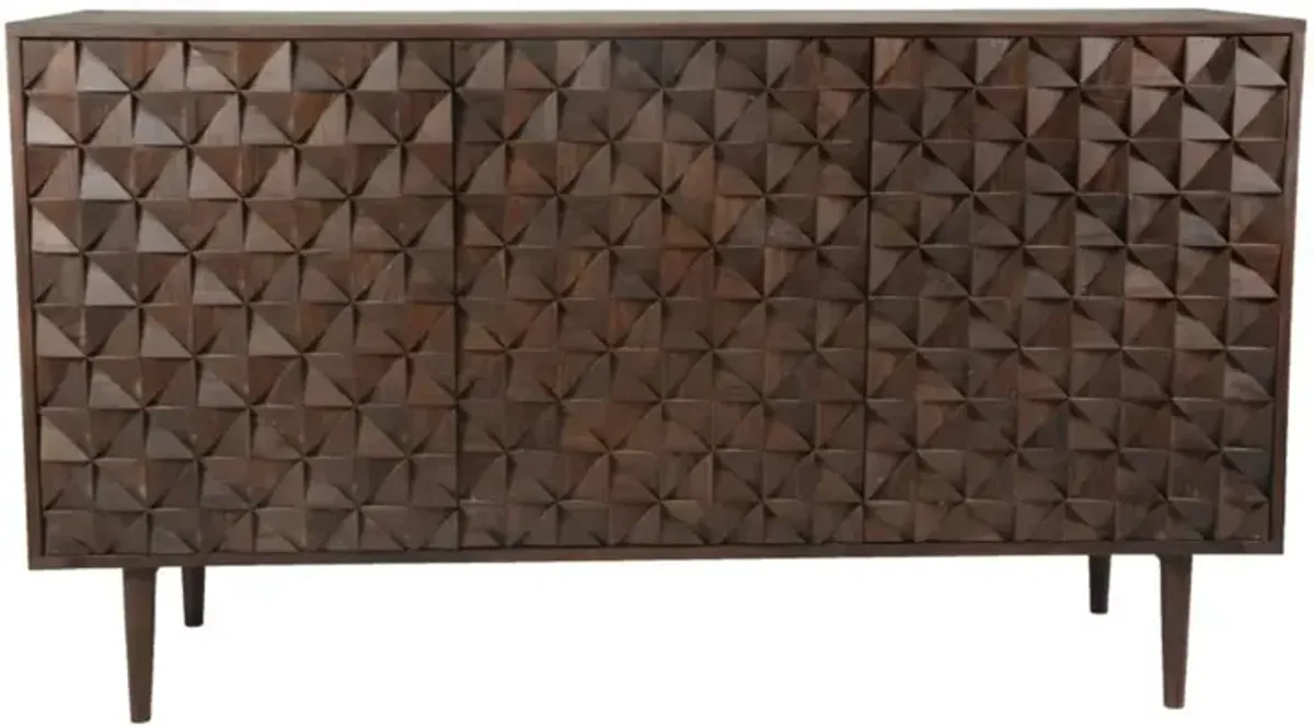 Clark Rustic Lodge Brown Wood Sideboard