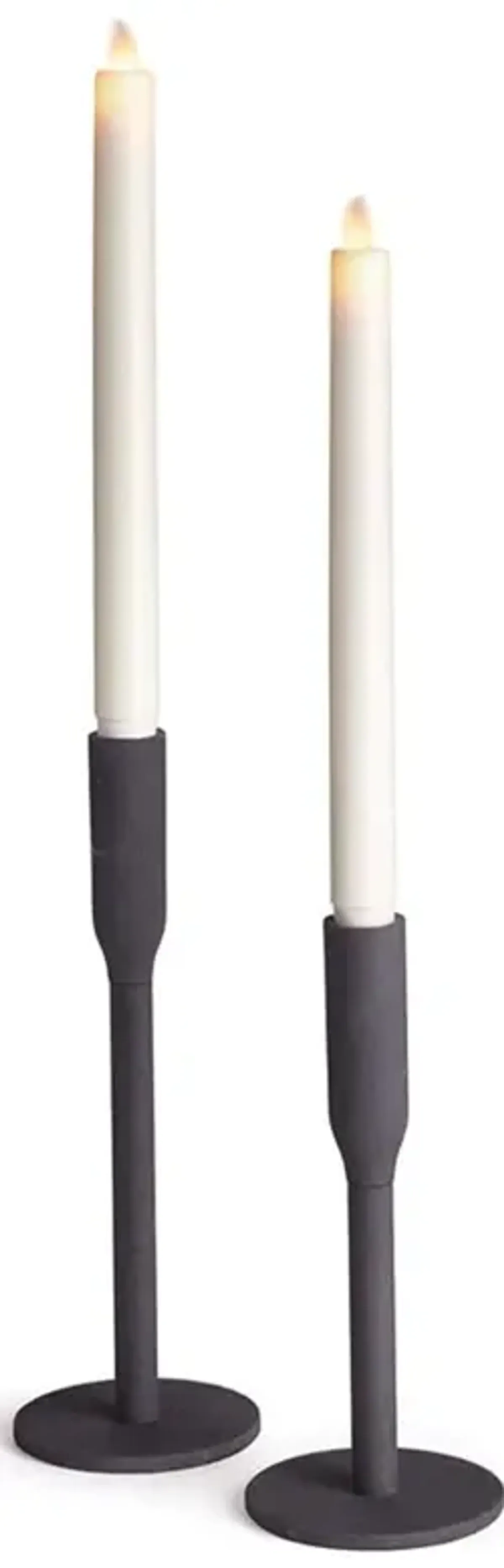 Elon Modern Classic Black Metal Candle Holder - Set of 2