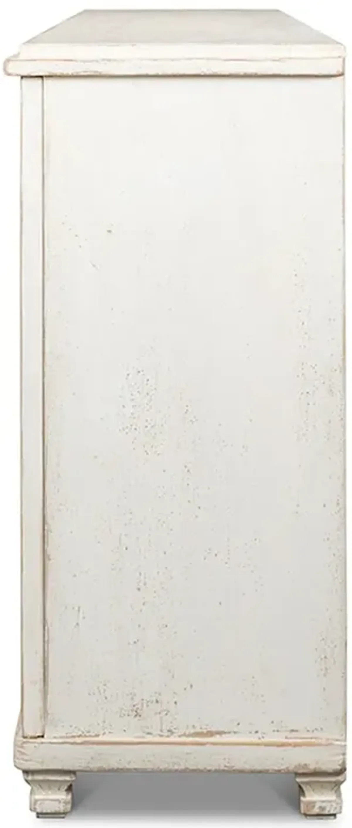 Shelly Coastal Beach White Wash Wood Sideboard