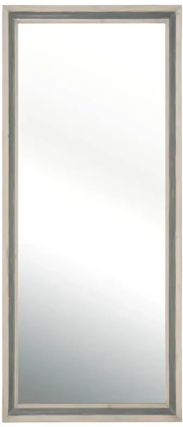 Kristoff Modern Classic Grey Reclaimed Pine Wood Floor Mirror