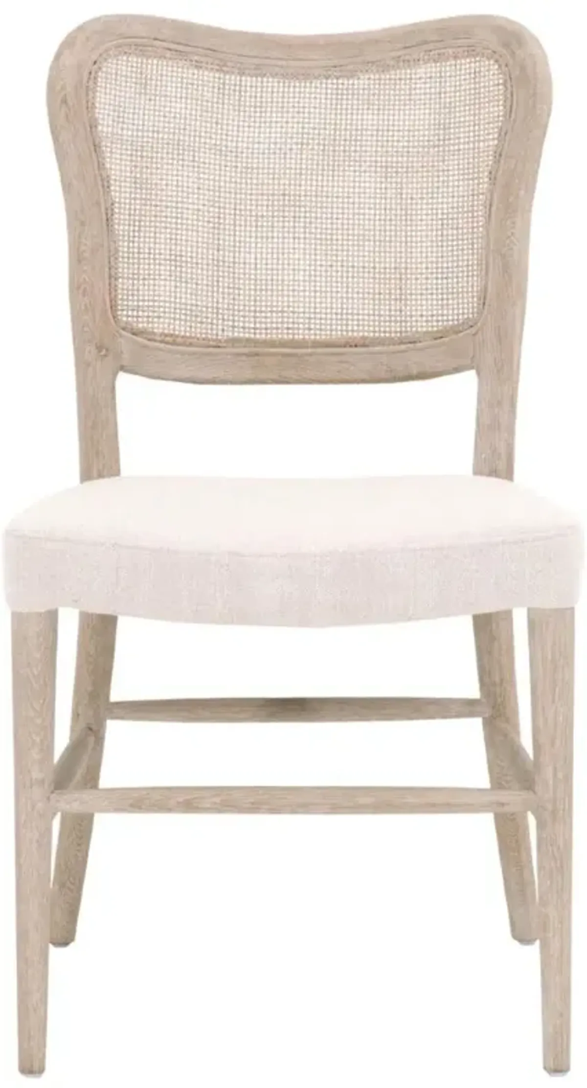 Zachary Coastal Beach Natural Grey Oak Wood Cane Back Dining Chair - Set of 2