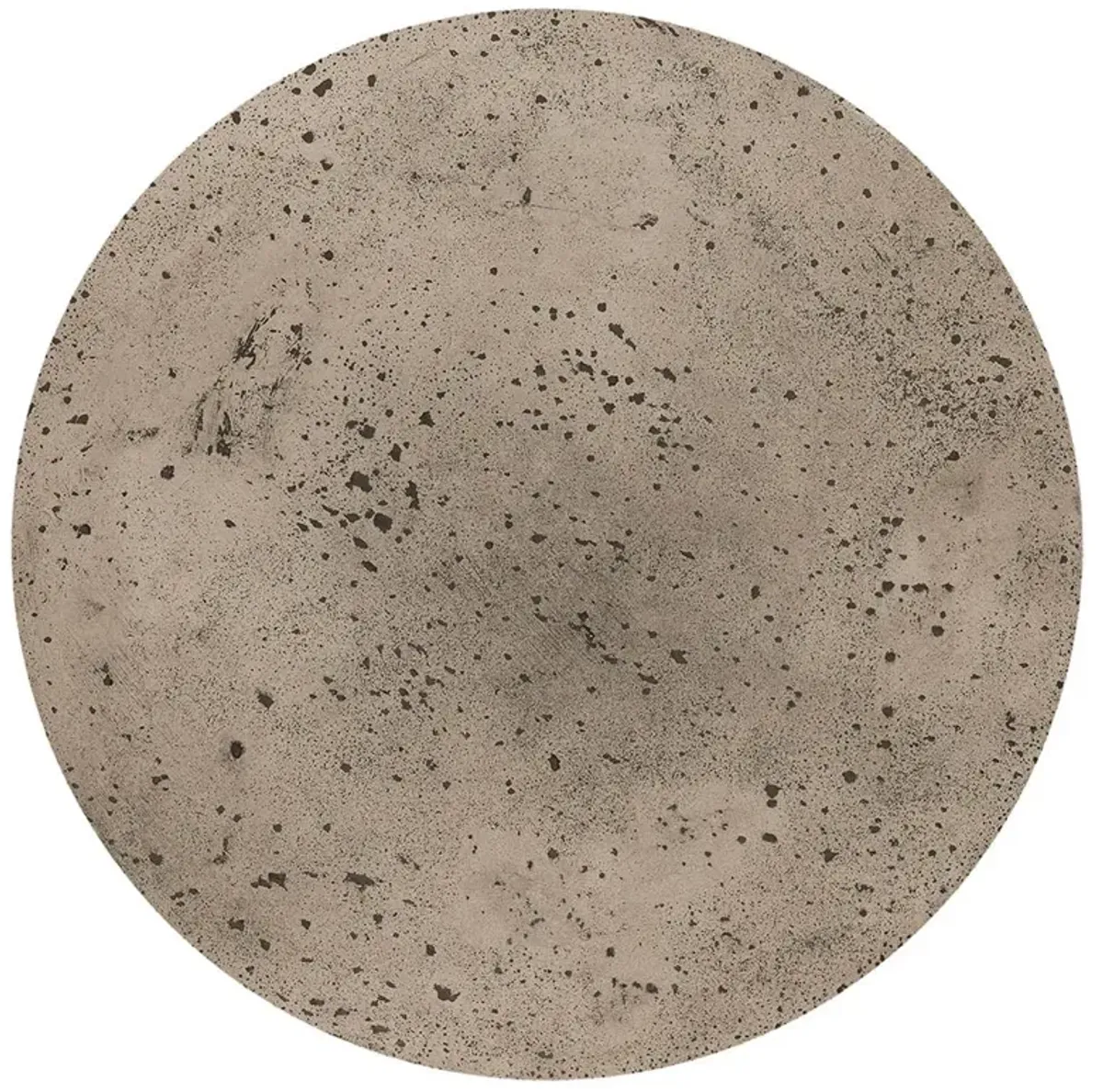 Nala Industrial Loft Grey Concrete Round Outdoor End Table