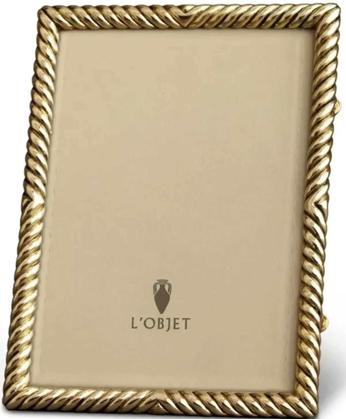 L'Objet Deco Twist Hollywood Gold Plated Beveled Glass Photo Frame - 5x7