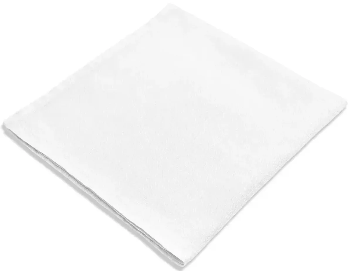 L'Objet Sateen Modern Classic White Linen Napkins - Set of 4
