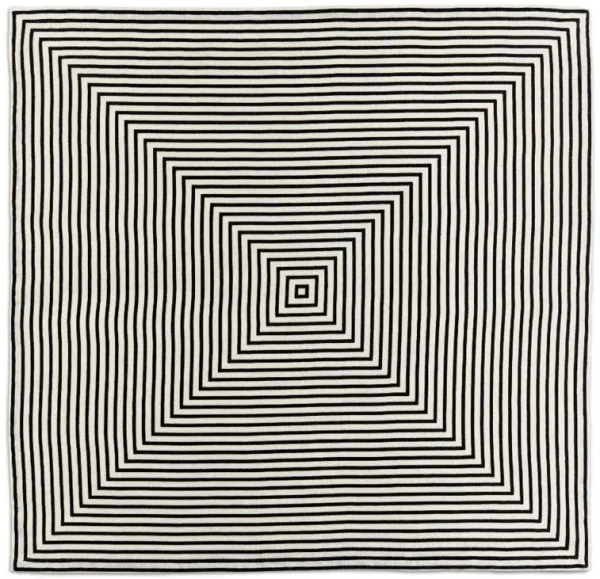 L'Objet Sateen Concorde Modern Classic Black Striped Linen Napkins - Set of 4