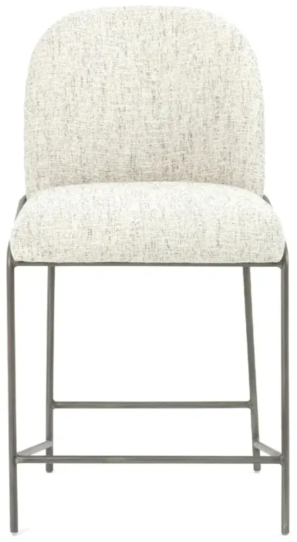 Astrid Industrial Loft Grey Performance Iron Frame Counter Stool