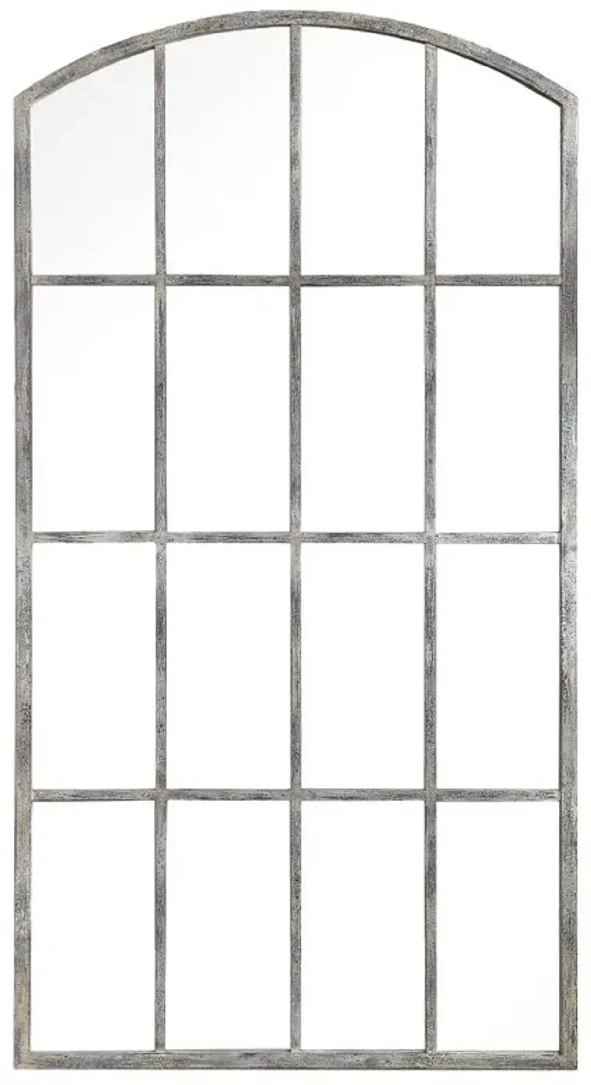 Mira French Country Grey Arched Floor Mirror
