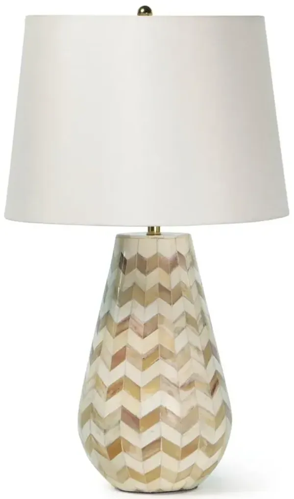 Cassia Global Bazaar Natural Bone Chevron Table Lamp