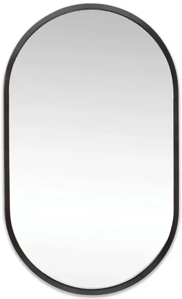 Canal Modern Classic Black Steel Wall Mirror
