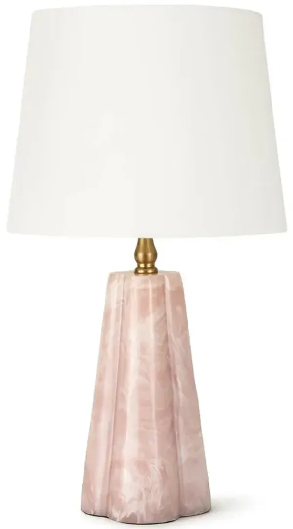 Joelle Hollywood Regency Rose Resin Mini Table Lamp