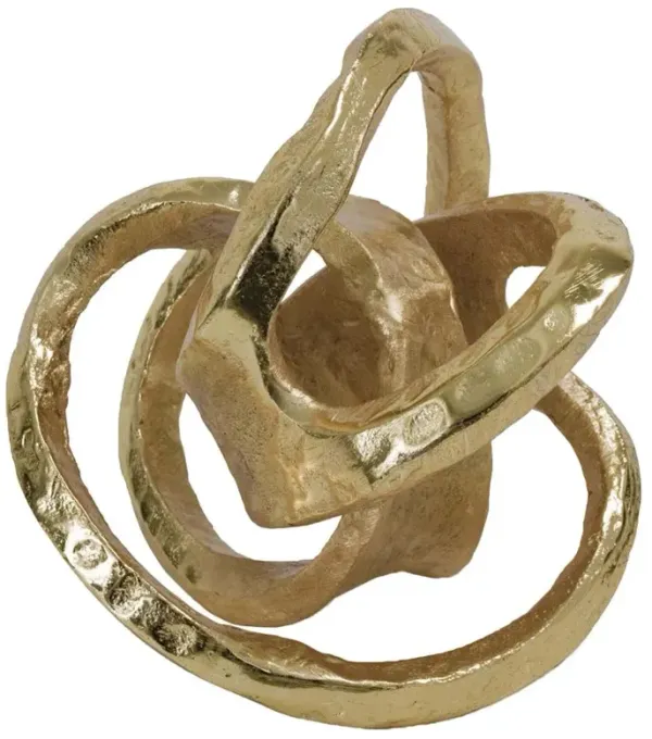Knot Industrial Loft Gold Aluminum Sculpture
