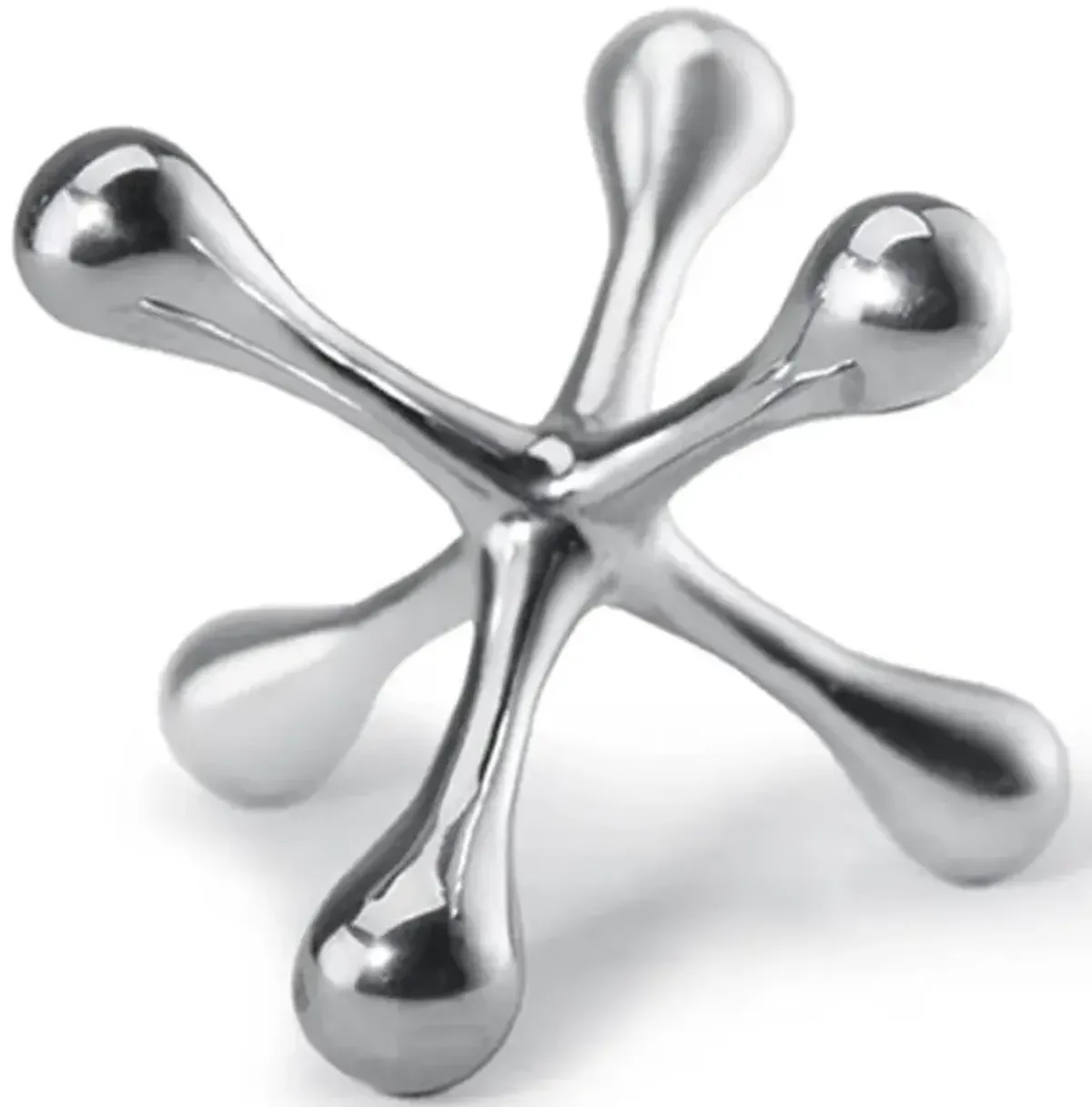 Modern Jack Polished Nickel Aluminum Sculpture - Small