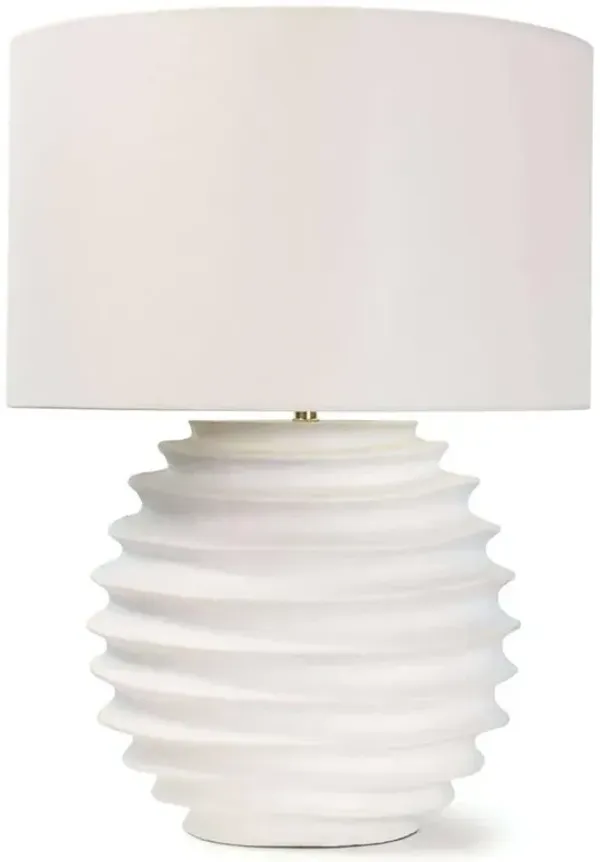 Nabu Modern Classic White Aluminum Bedside Table Lamp