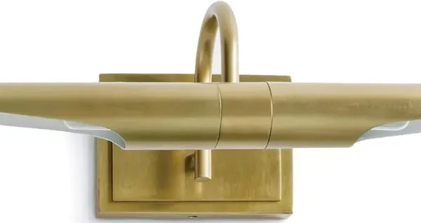 Redford Mid-Century Brass Steel Adjustable Wall Sconce - Small