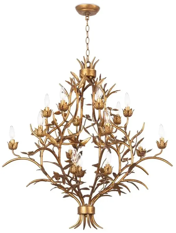 Trillium French Brass Steel 15 Light Chandelier