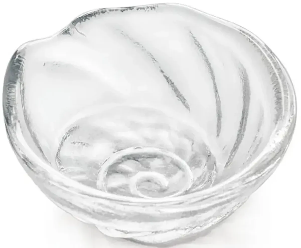 Simon Pearce Shell Coastal Beach Clear Glass Bowl