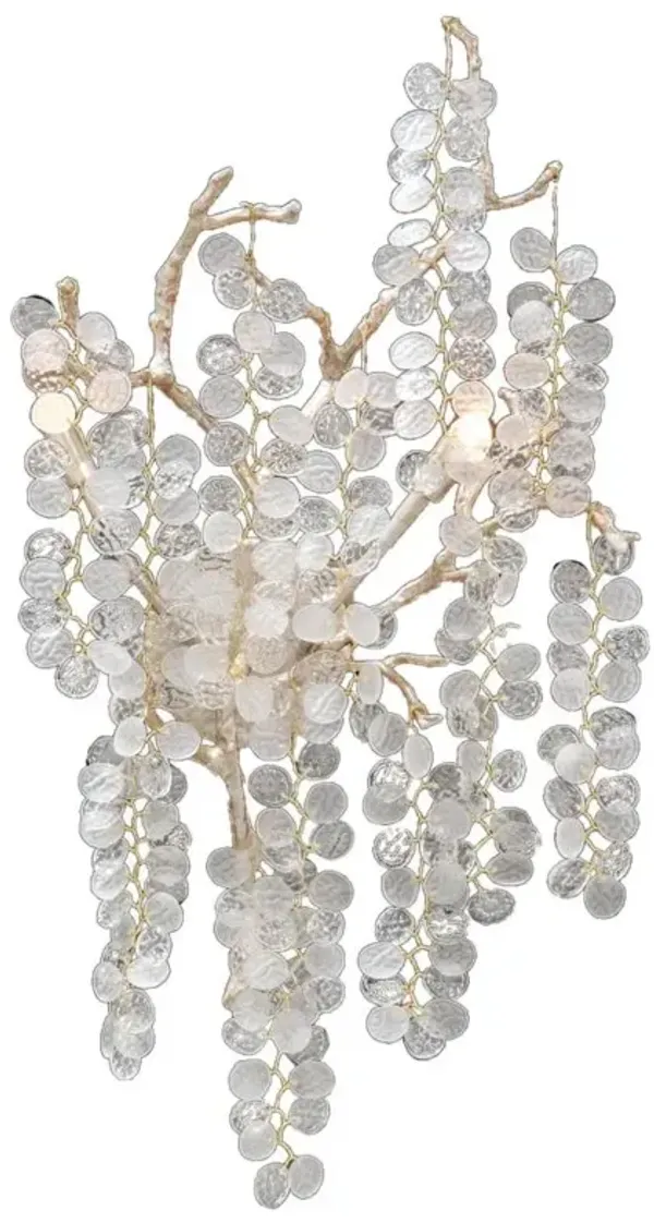 John-Richard Shiro-Noda Hollywood Regency Frosted Crystal 2 Light Sconce