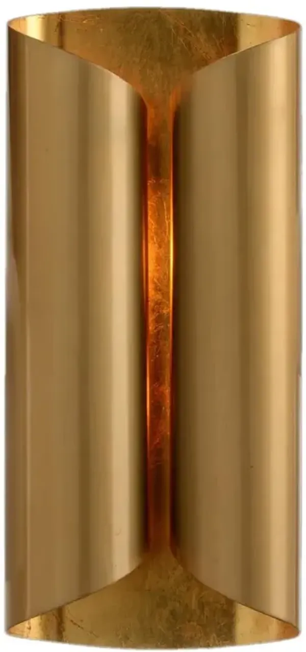 John-Richard Curled Hollywood Regency Gold Iron 2 Light Sconce