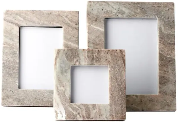 Rafiya Modern Classic Brown Marble Photo Frame - 5x7