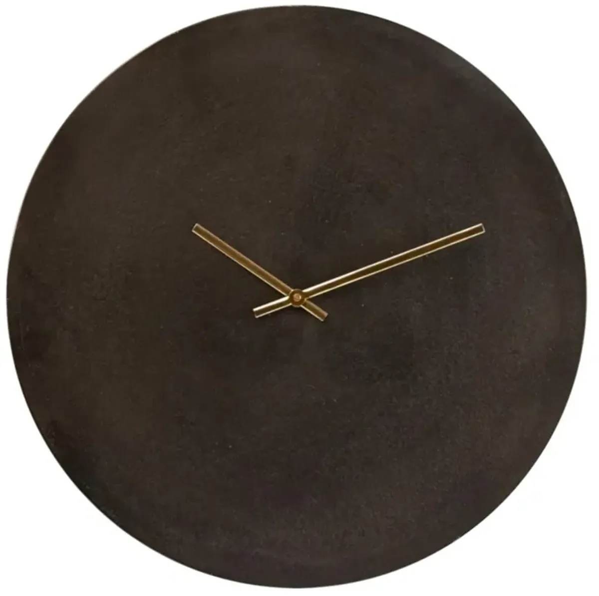 Elora Industrial Loft Black Aluminum Round Wall Clock - Small