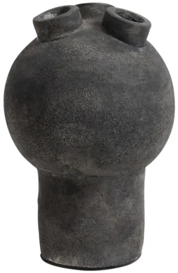Chloe Industrial Loft Grey Terracota 3 Hole Decorative Vase