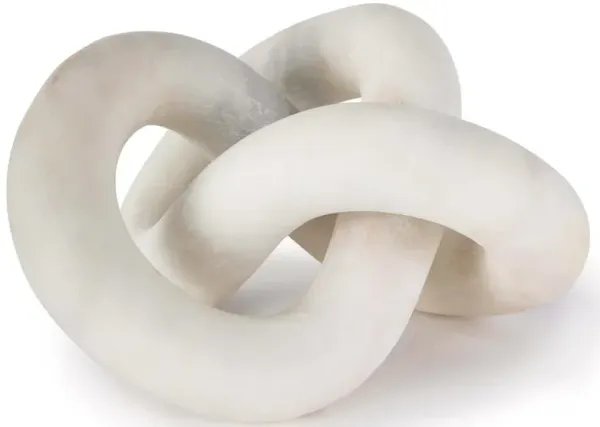 Cassius Modern Classic White Marble Chain Link Sculpture